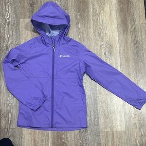 Columbia Vibrant Purple Outdoor Windbreaker/raincoat Jacket